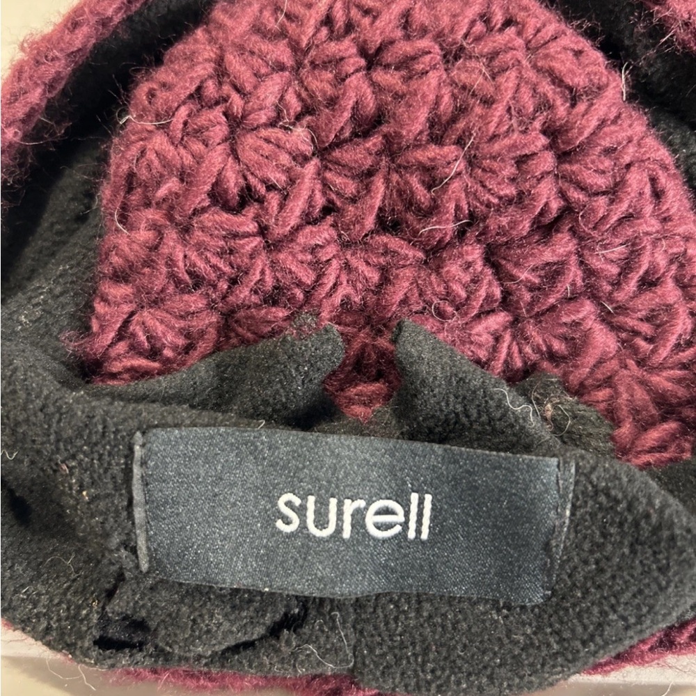 Surell Women’s Maroon Crimson Knit Beanie OSFM - Picture 3 of 3